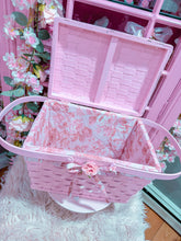 Load image into Gallery viewer, Pink Shabby Chic Picnic Basket