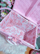 Load image into Gallery viewer, Pink Shabby Chic Picnic Basket