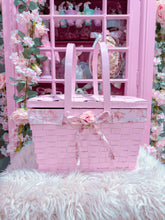 Load image into Gallery viewer, Pink Shabby Chic Picnic Basket