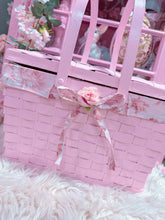 Load image into Gallery viewer, Pink Shabby Chic Picnic Basket