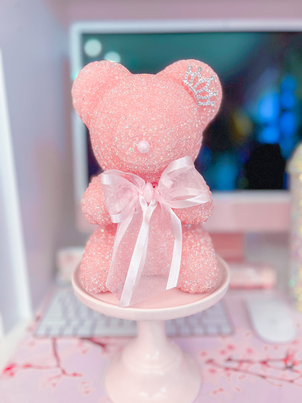 Pink Glittery Mini Bear