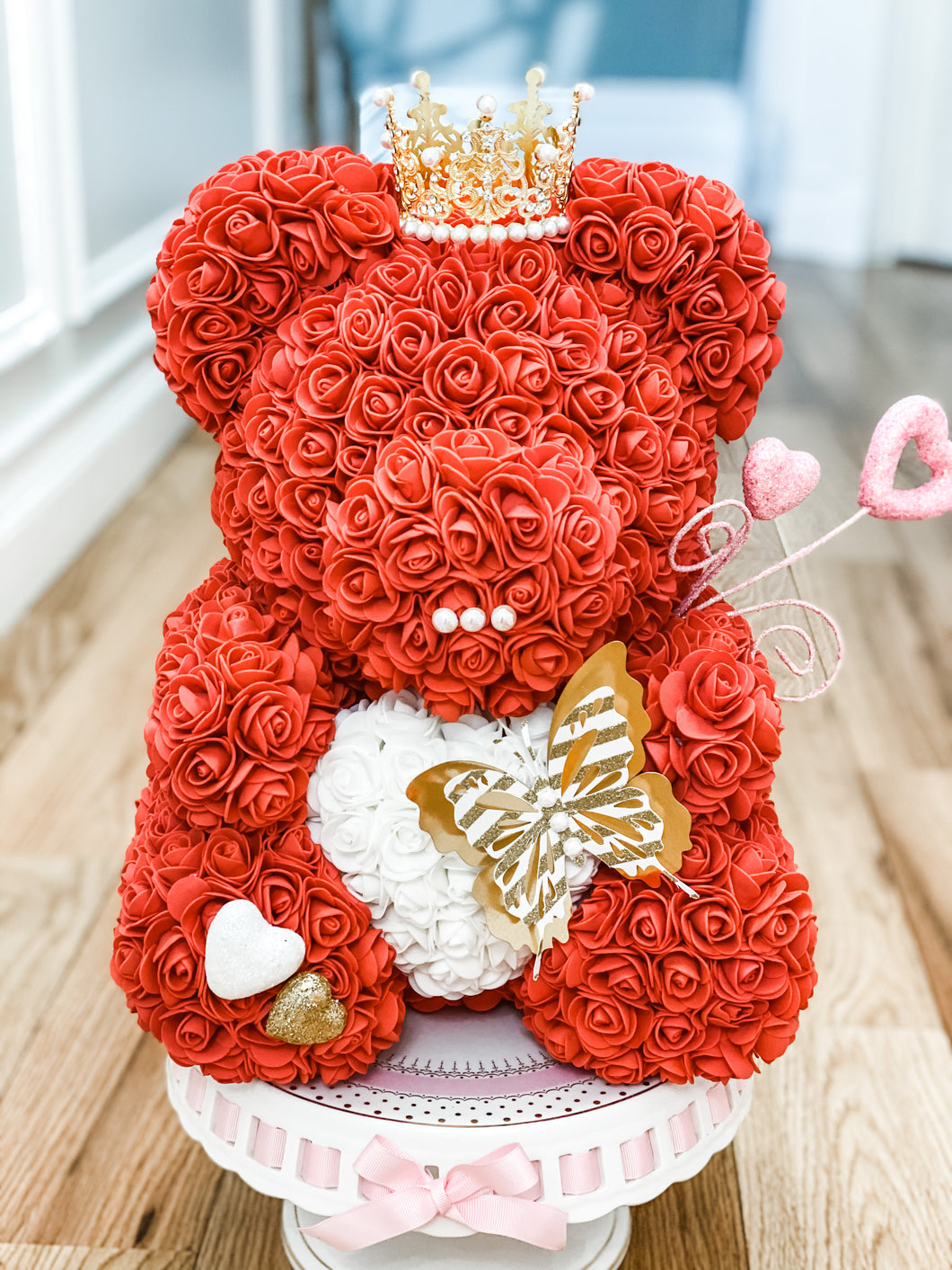 Red Valentines Rose Bear